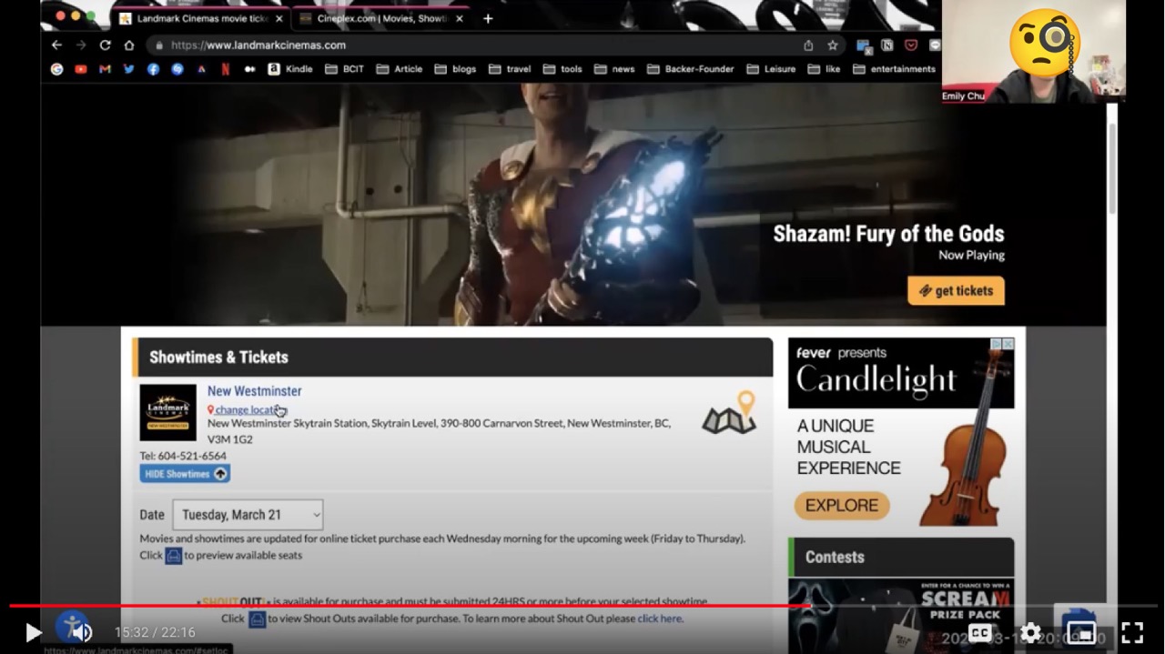 In-person user testing recorded via Zoom