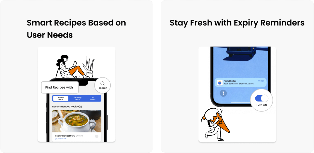 Key Features of Pocket Fridge App